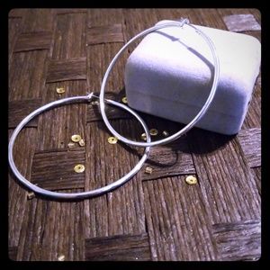 Silver hoop earrings